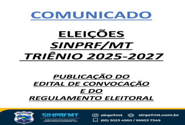 Eleições SINPRF/MT para o triênio 2025-2027