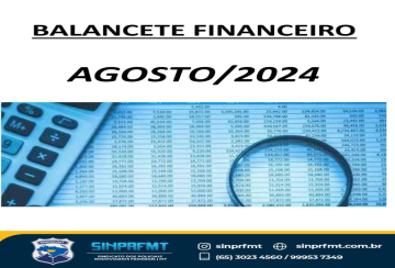 Balancete financeiro de agosto/2024 disponibilizado aos filiados